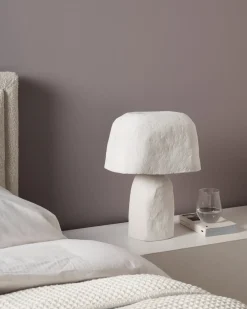 Lampada da tavolo CARRASCO Cartapesta Bianco