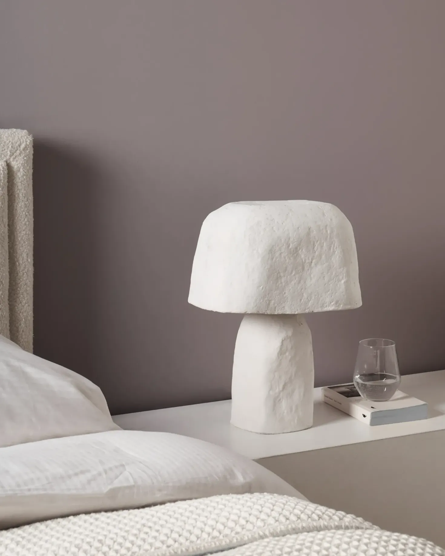 Lampada da tavolo CARRASCO Cartapesta Bianco