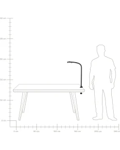 Lampada da tavolo con morsetto a LED AURIGA con sensore di movimento Metallo Nero
