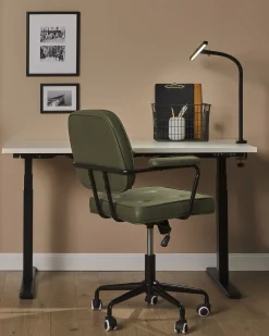 Lampada da tavolo con morsetto a LED AURIGA con sensore di movimento Metallo Nero