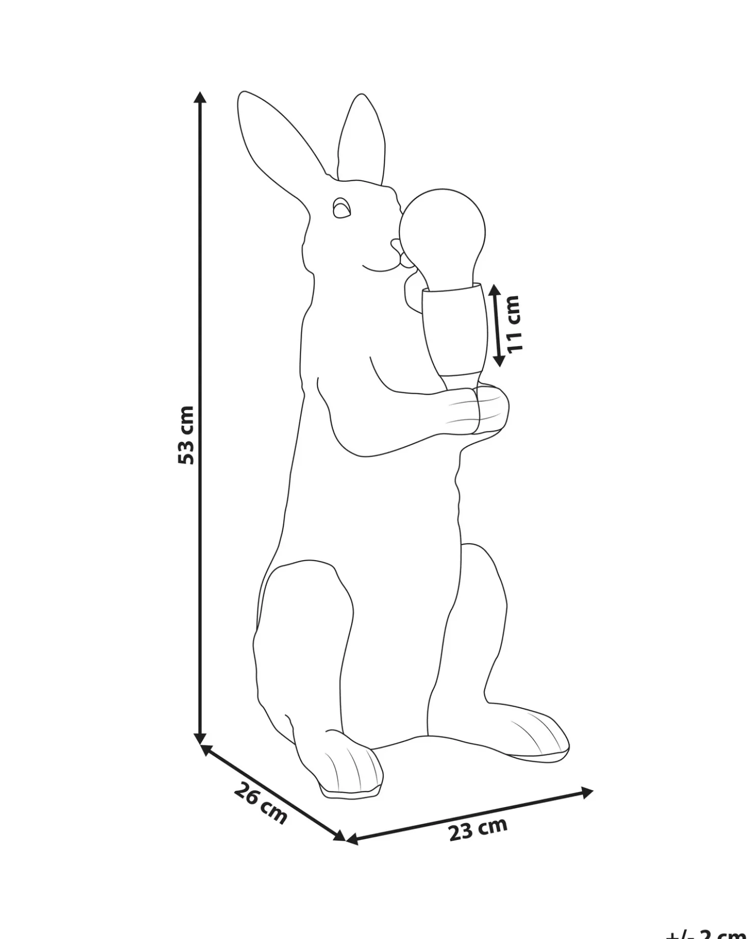 Lampada da tavolo Coniglio BUGS Oro