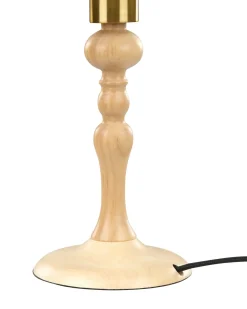 Lampada da tavolo COOKS Legno di quercia Marrone chiaro/Bianco