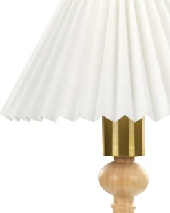 Lampada da tavolo COOKS Legno di quercia Marrone chiaro/Bianco