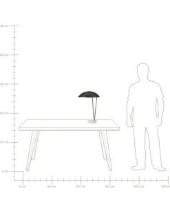 Lampada da tavolo DANTO Metallo Nero