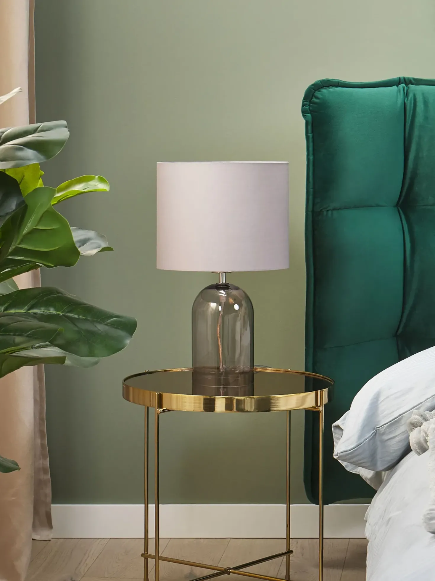 Lampada da tavolo DEVOLL Vetro Grigio