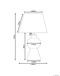 Lampada da tavolo FABILOS Ceramica Grigio