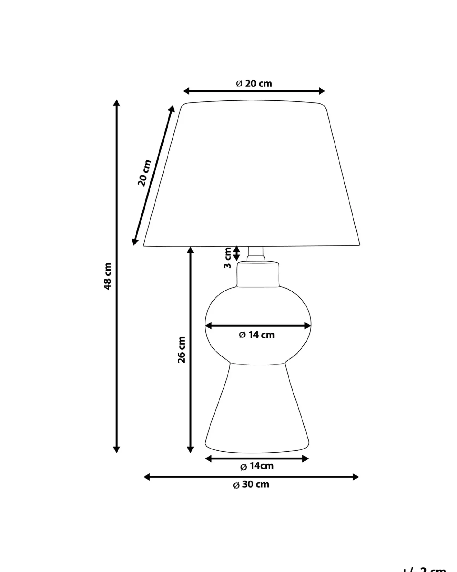 Lampada da tavolo FABILOS Ceramica Grigio