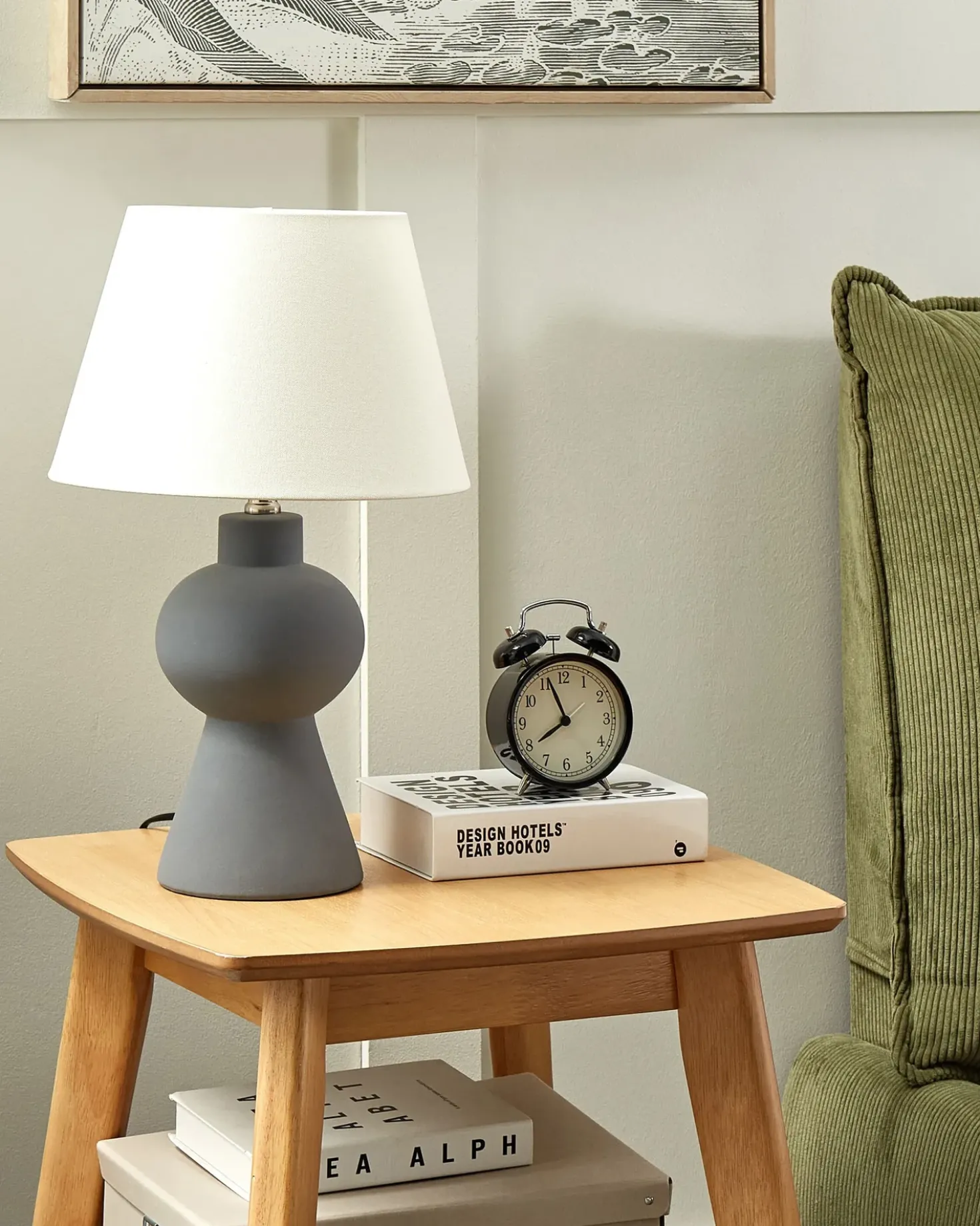 Lampada da tavolo FABILOS Ceramica Grigio