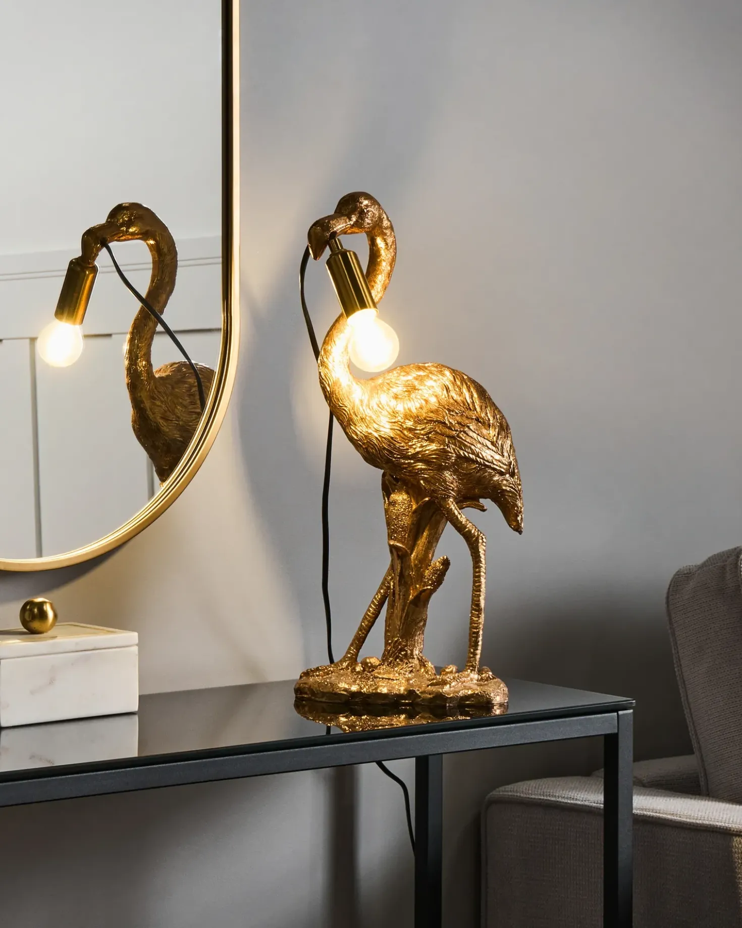 Lampada da tavolo Fenicottero VICE Oro