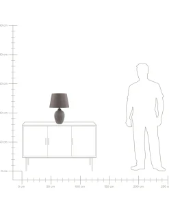 Lampada da tavolo FERGUS Ceramica Marrone
