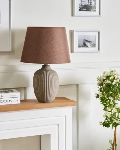 Lampada da tavolo FERGUS Ceramica Marrone