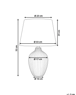 Lampada da tavolo FERGUS Ceramica Marrone