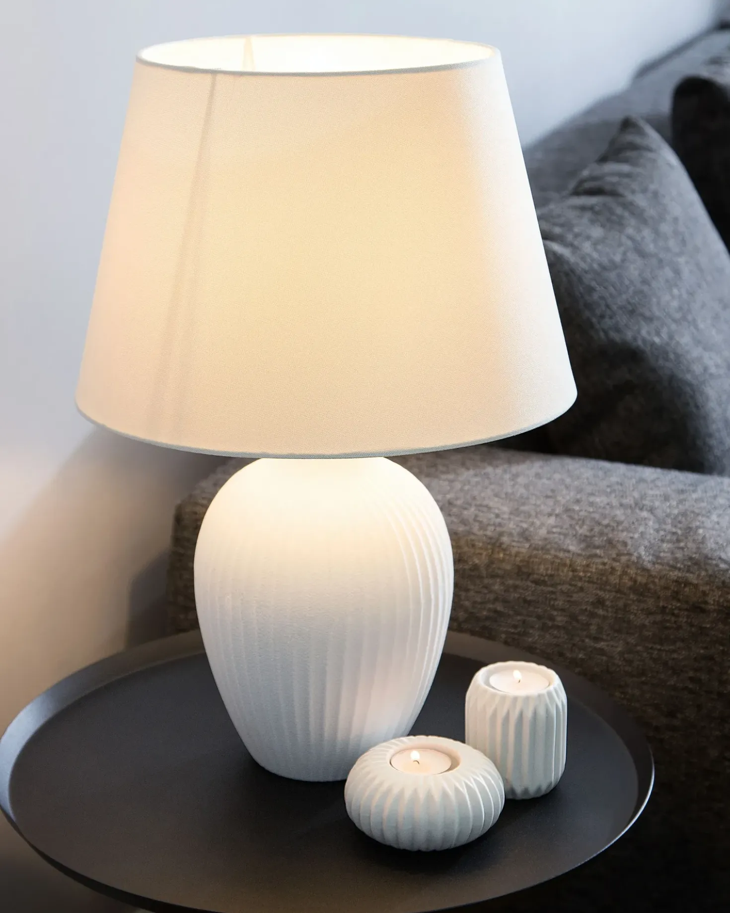 Lampada da tavolo FERGUS Ceramica Bianco