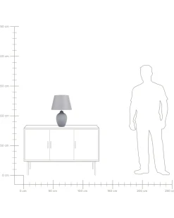 Lampada da tavolo FERGUS Ceramica Grigio
