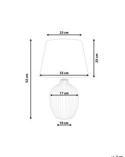 Lampada da tavolo FERGUS Ceramica Grigio