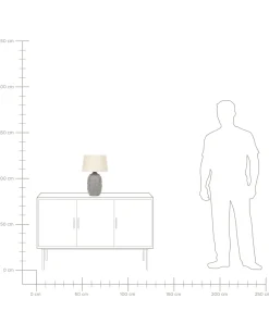 Lampada da tavolo FERREY Ceramica Grigio