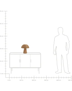 Lampada da tavolo Fungo ALERO Rattan Naturale