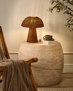Lampada da tavolo Fungo ALERO Rattan Naturale