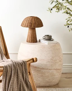 Lampada da tavolo Fungo ALERO Rattan Naturale