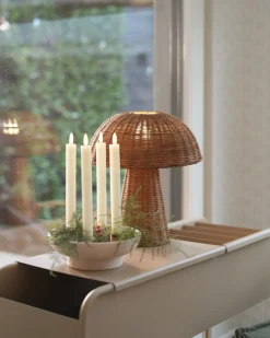 Lampada da tavolo Fungo ALERO Rattan Naturale