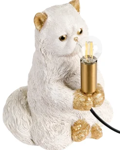Lampada da tavolo Gatto YOKO Bianco