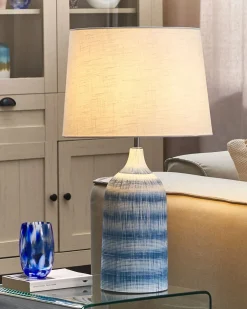Lampada da tavolo GEORGINA Ceramica Blu