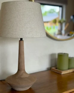 Lampada da tavolo GODAWARI Legno di mango Marrone scuro