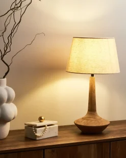 Lampada da tavolo GODAWARI Legno di mango Marrone scuro