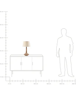 Lampada da tavolo GODAWARI Legno di mango Marrone scuro