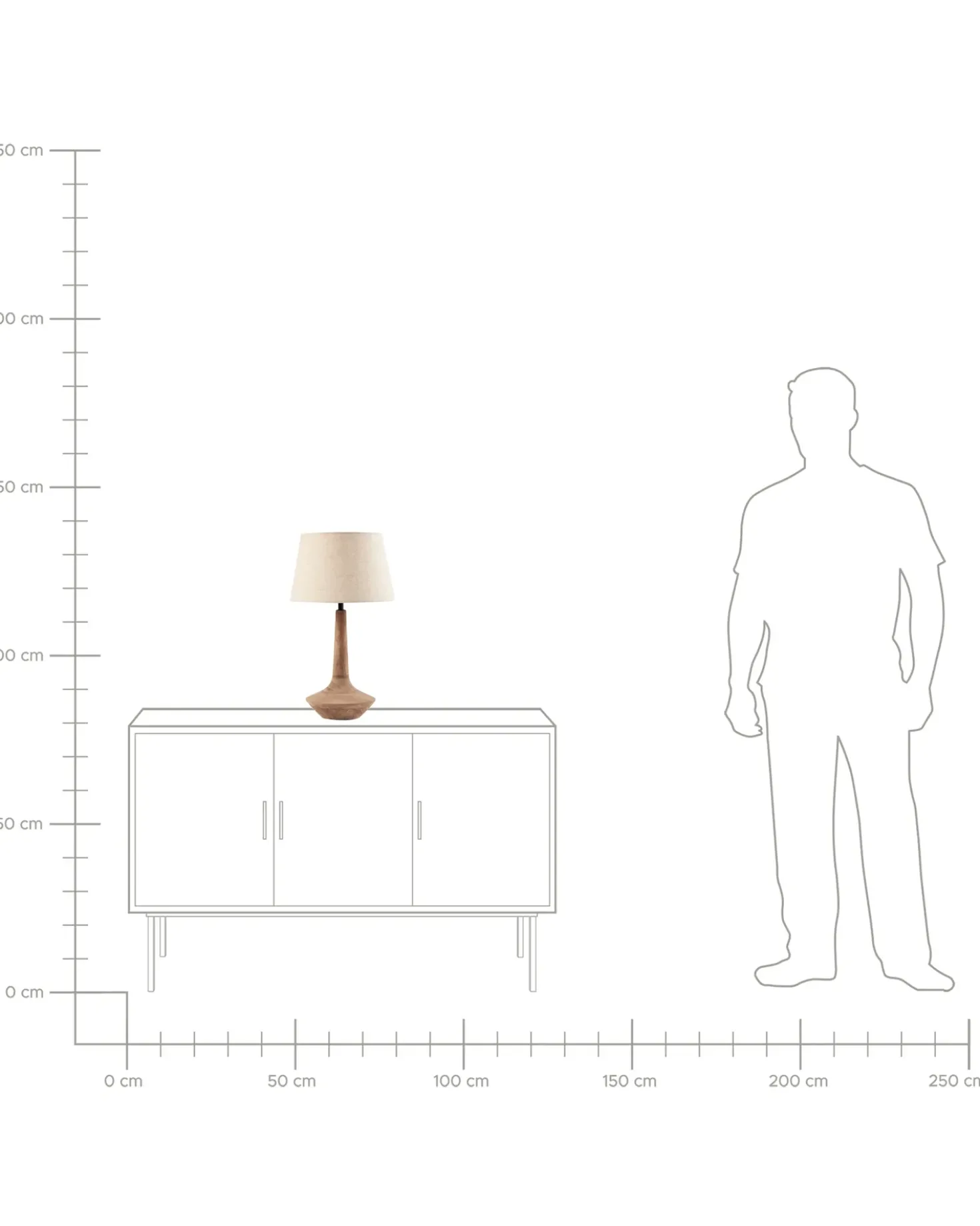 Lampada da tavolo GODAWARI Legno di mango Marrone scuro