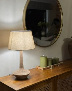 Lampada da tavolo GODAWARI Legno di mango Marrone scuro