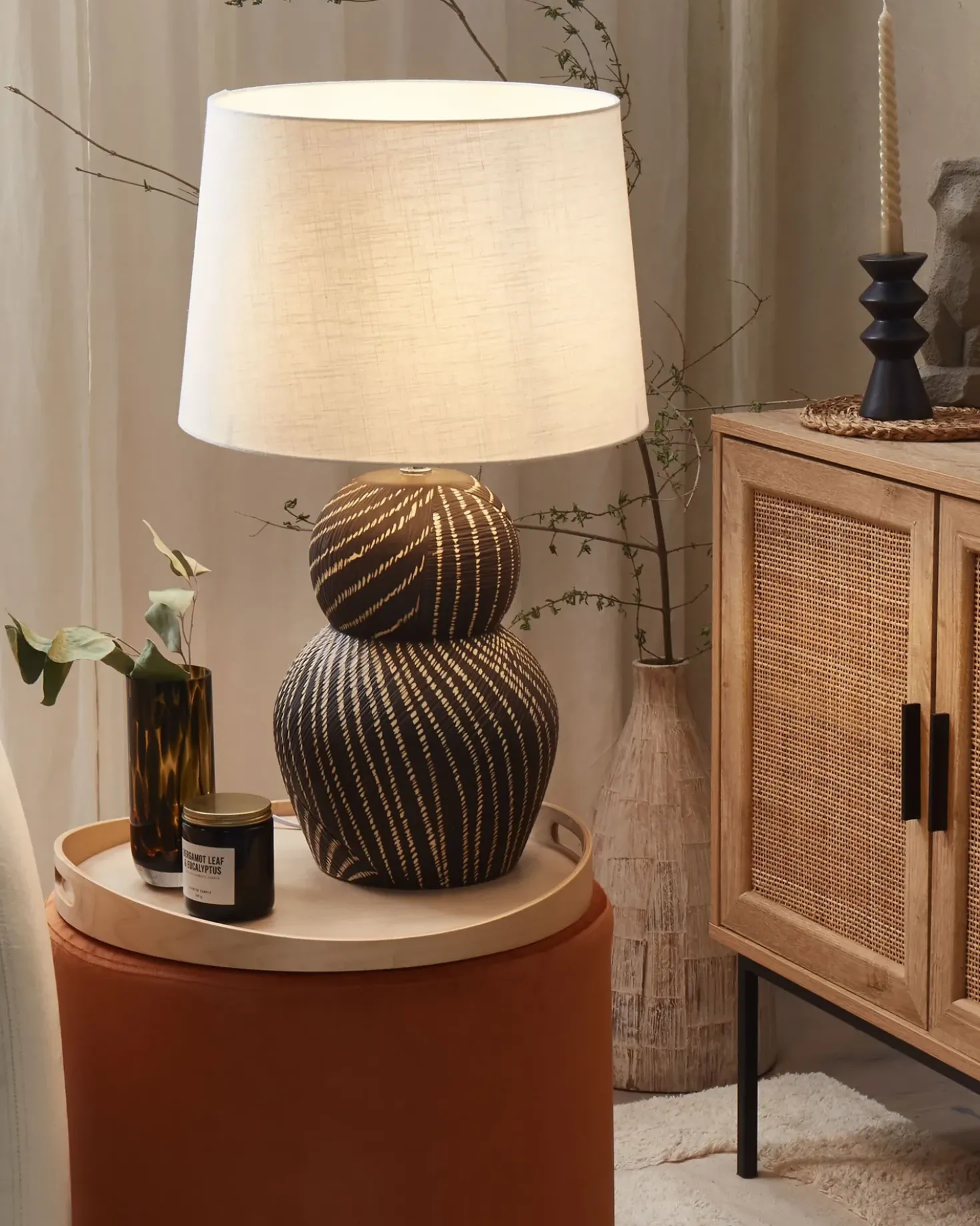 Lampada da tavolo GUAPORE Ceramica Nero