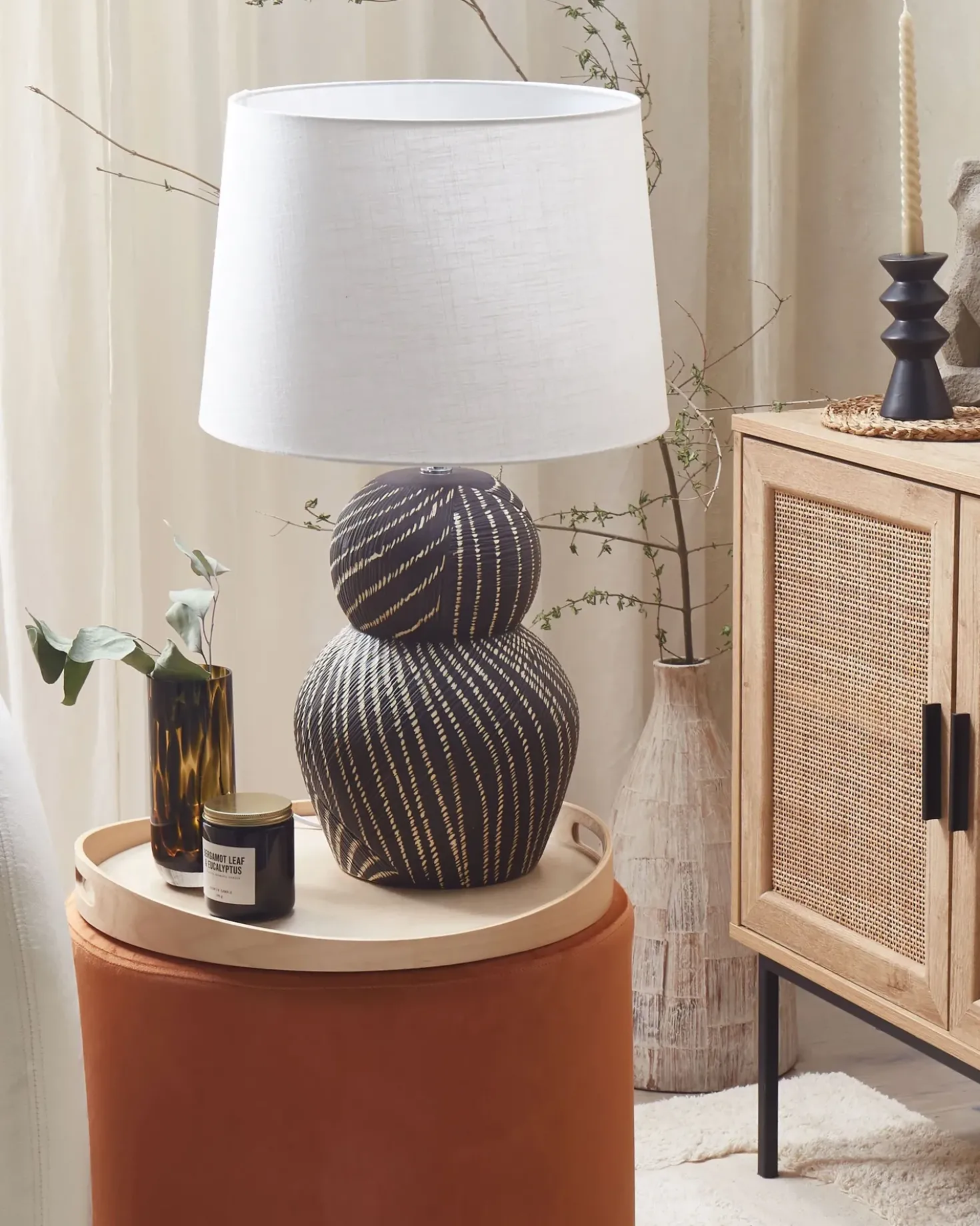 Lampada da tavolo GUAPORE Ceramica Nero