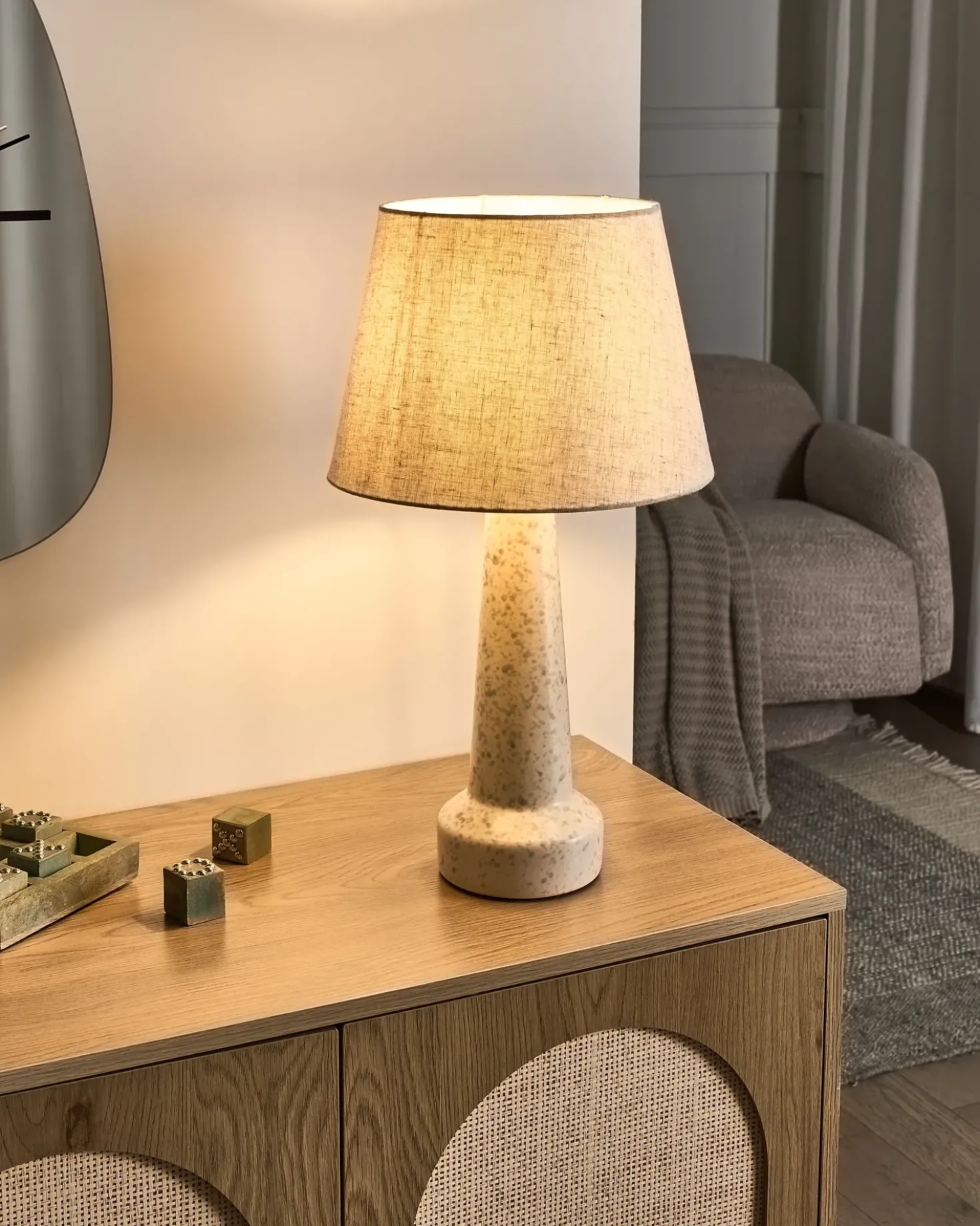 Lampada da tavolo HUMUYA Ceramica Beige chiaro