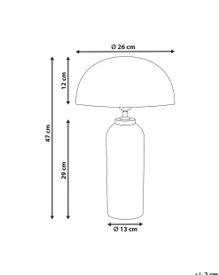 Lampada da tavolo JALANGI Metallo Argento