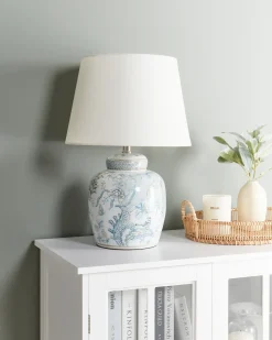 Lampada da tavolo JAMAPA Porcellana Bianco/Blu