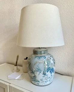 Lampada da tavolo JAMAPA Porcellana Bianco/Blu