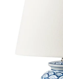 Lampada da tavolo JAUCA Porcellana Bianco/Blu