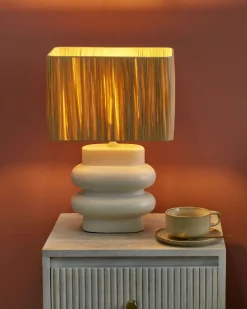 Lampada da tavolo JUDY Ceramica Bianco