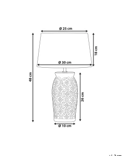 Lampada da tavolo KHOPER Ceramica Grigio