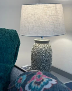 Lampada da tavolo KHOPER Ceramica Grigio