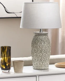 Lampada da tavolo KHOPER Ceramica Grigio