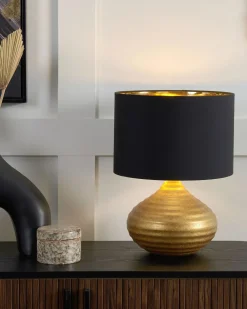 Lampada da tavolo KUBAN Ceramica Oro