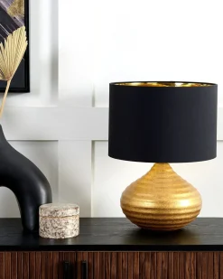 Lampada da tavolo KUBAN Ceramica Oro