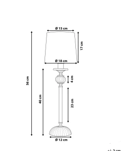 Lampada da tavolo KUBENA Metallo Bianco