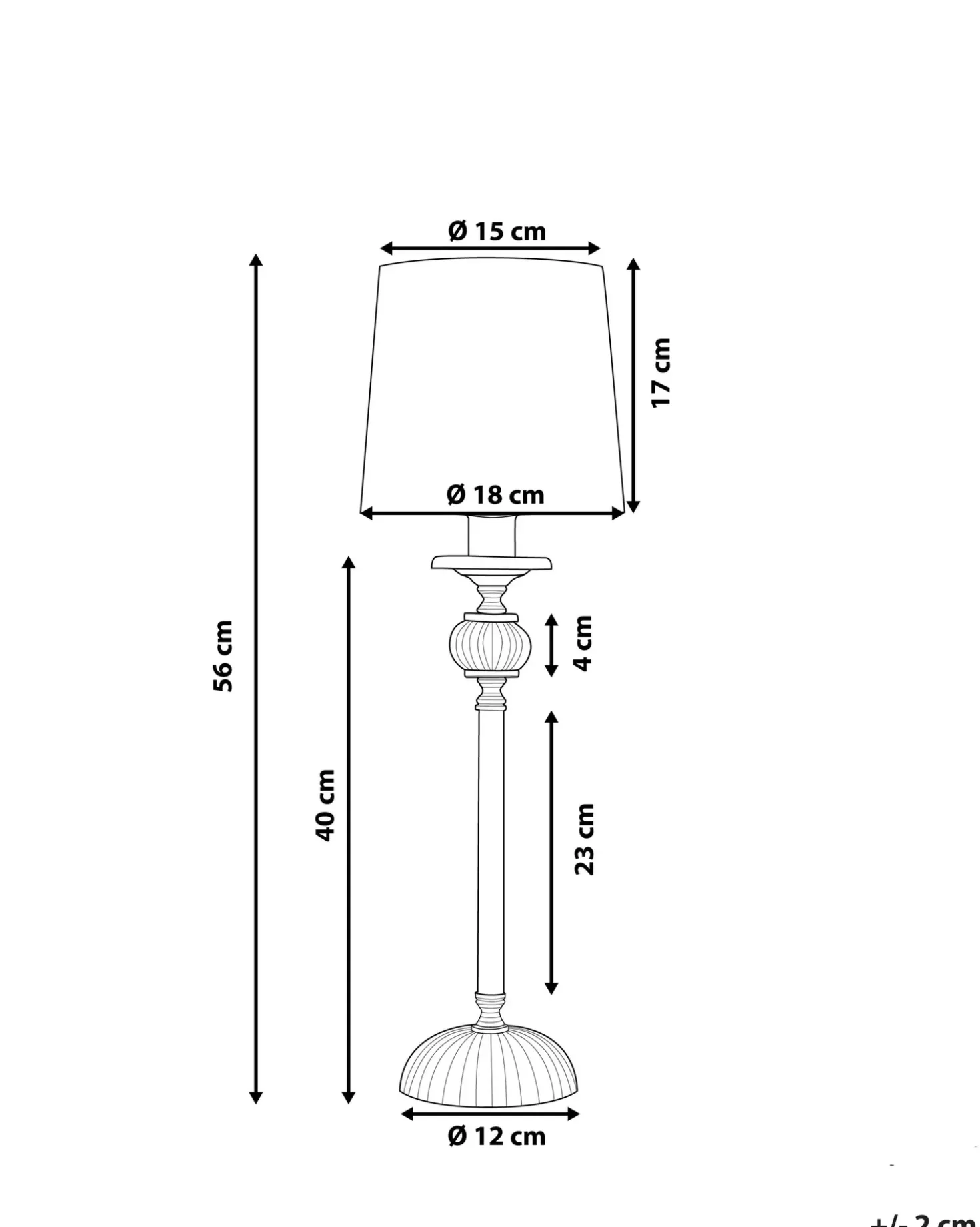 Lampada da tavolo KUBENA Metallo Bianco