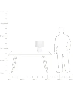 Lampada da tavolo LABRADA Ceramica Bianco