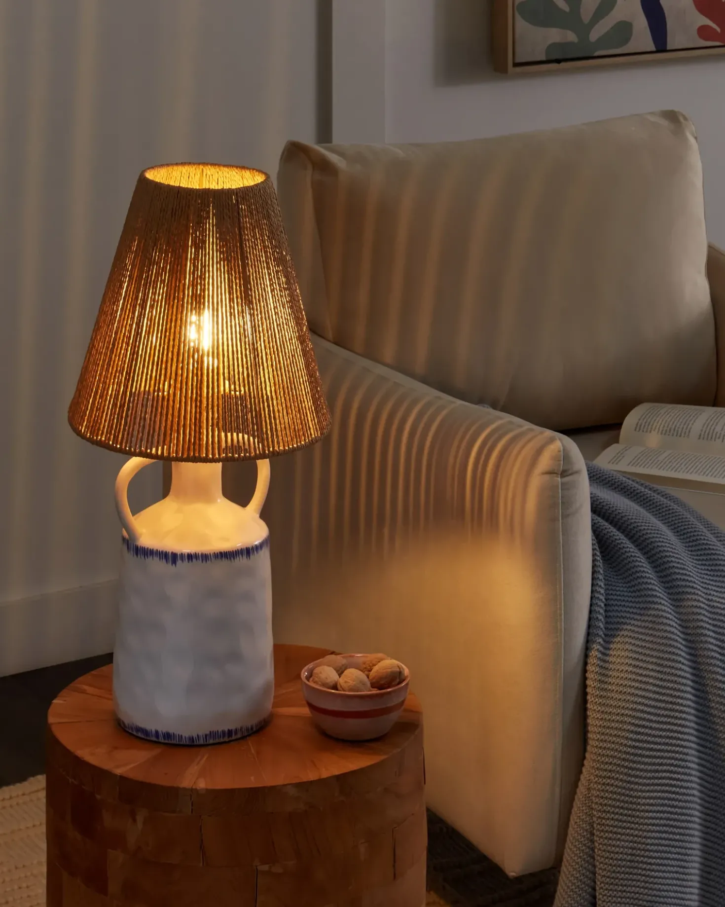 Lampada da tavolo LARISSOS Ceramica Bianco