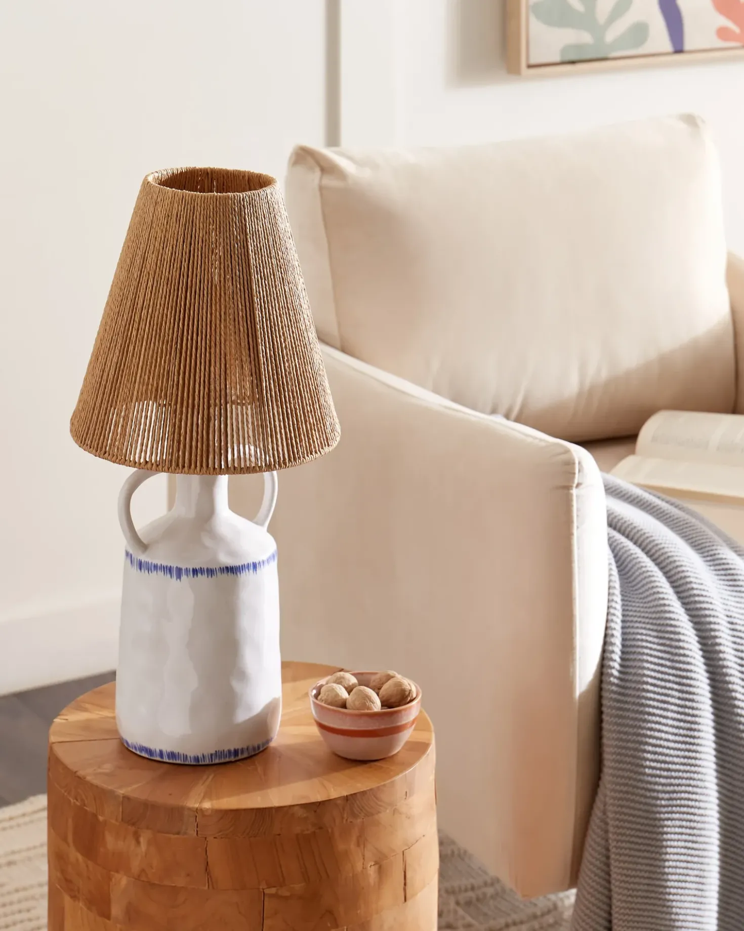 Lampada da tavolo LARISSOS Ceramica Bianco