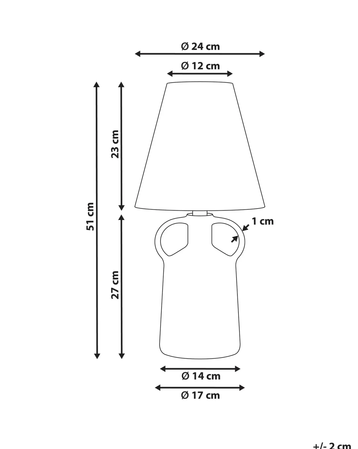 Lampada da tavolo LARISSOS Ceramica Bianco